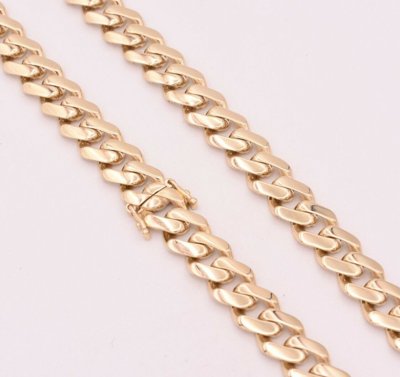 Pre-owned Bayam 9mm Mens Miami Cuban Royal Link Chain Necklace Box Clasp Real 10k Yellow Gold In 20"