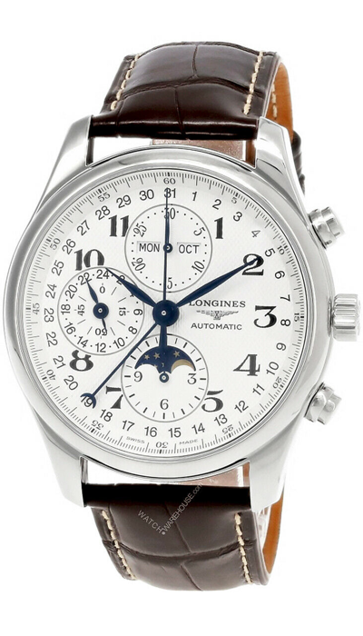 Pre-owned Longines Master Collection Auto Silver Dial Lthr Men's Watch L2.773.4.78.3
