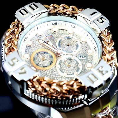 Pre-owned Invicta Reserve Gladiator Spartacus 1.63 Ctw Diamond 2 Tone Steel 60mm Watch