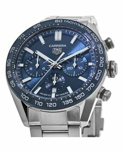 Pre-owned Tag Heuer Carrera Chronograph Automatic Blue Men's Watch Cbn2a1a.ba0643