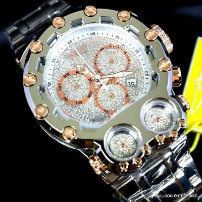 Pre-owned Invicta Bolt Magnum Tria 2.5 Ctw Diamond Rose Gold Two Tone Swiss 52mm Watch