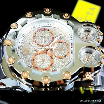 Pre-owned Invicta Bolt Magnum Tria 2.5 Ctw Diamond Rose Gold Two Tone Swiss 52mm Watch