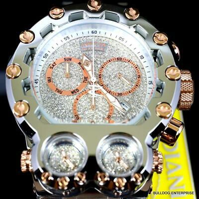 Pre-owned Invicta Bolt Magnum Tria 2.5 Ctw Diamond Rose Gold Two Tone Swiss 52mm Watch