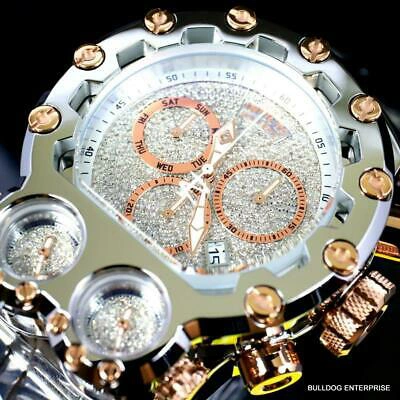 Pre-owned Invicta Bolt Magnum Tria 2.5 Ctw Diamond Rose Gold Two Tone Swiss 52mm Watch