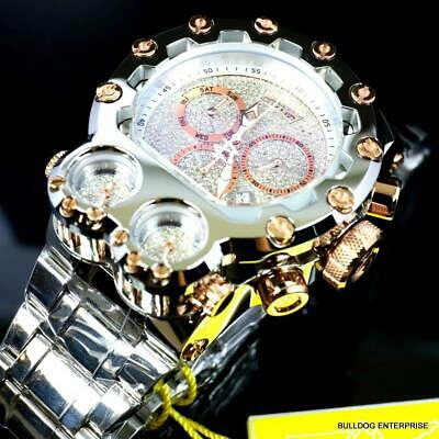 Pre-owned Invicta Bolt Magnum Tria 2.5 Ctw Diamond Rose Gold Two Tone Swiss 52mm Watch