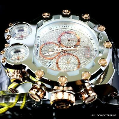 Pre-owned Invicta Bolt Magnum Tria 2.5 Ctw Diamond Rose Gold Two Tone Swiss 52mm Watch