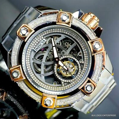 Pre-owned Invicta Grand Octane Automatic Tourbillon 1.6 Ctw Diamond 63mm  Steel Watch | ModeSens