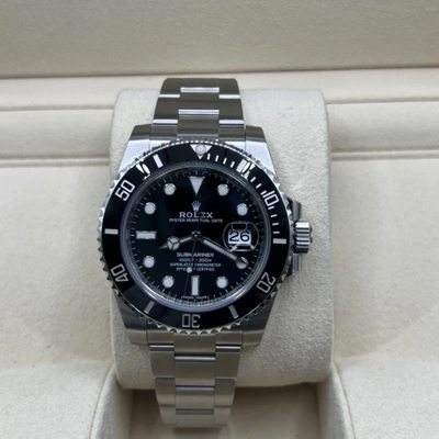 Pre-owned Rolex Submariner 116610ln 40mm Steel Ceramic Black Dial Full Stickers