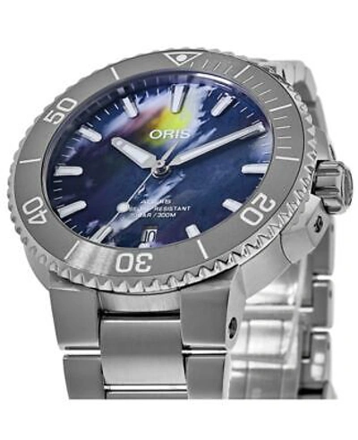 Pre-owned Oris Aquis Date Rainbow Upcycle Special Men's Watch 01 733 7766 4150-set