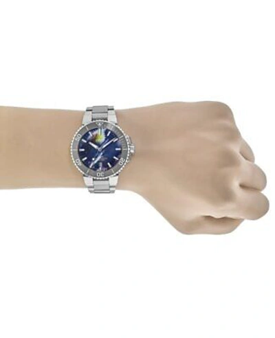Pre-owned Oris Aquis Date Rainbow Upcycle Special Men's Watch 01 733 7766 4150-set