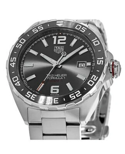 Pre-owned Tag Heuer Formula 1 Automatic 43mm Grey Dial Men's Watch Waz2011.ba0842