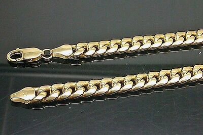 Pre-owned Miami Real 10k Gold  Cuban Chain 7mm 26 Inch Necklace Box Clasp Real 10kt Gold