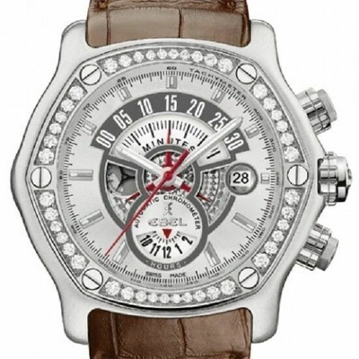 Pre-owned Ebel 1911 Tekton 1215935 Automatic Chronograph Diamond Watch $19950.00 Retail
