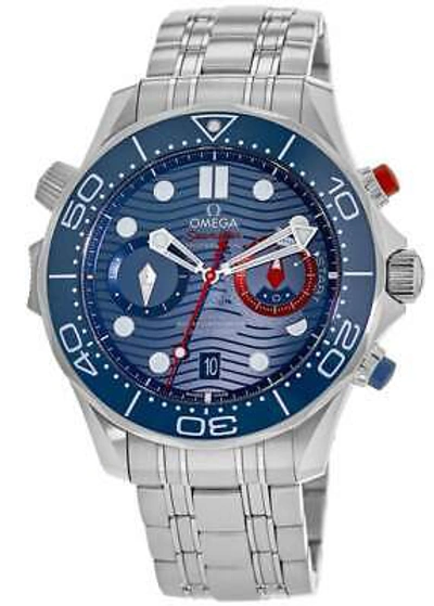Pre-owned Omega Seamaster Blue 300m America's Cup 44mm 210.30.44.51.03.002