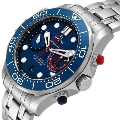 Pre-owned Omega Seamaster Blue 300m America's Cup 44mm 210.30.44.51.03.002