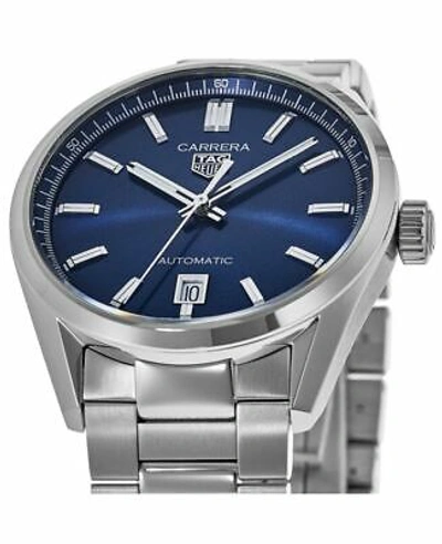 Pre-owned Tag Heuer Carrera Automatic Blue Dial Steel Men's Watch Wbn2112.ba0639