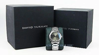 Pre-owned David Yurman Stainless Steel & Sterling Silver Watch Boxed $2600 Swiss Made