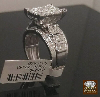Pre-owned G&d 2ct Diamond Solid 10k White Gold Ring Engagement Wedding Cinderella Ladies Real In G-i