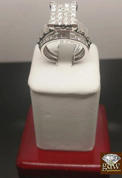 Pre-owned G&d 2ct Diamond Solid 10k White Gold Ring Engagement Wedding Cinderella Ladies Real In G-i