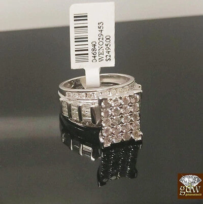 Pre-owned G&d 2ct Diamond Solid 10k White Gold Ring Engagement Wedding Cinderella Ladies Real In G-i