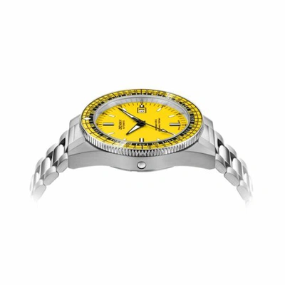 Pre-owned Jenny Je122001004 Men's Caribbean H.r.v. Yellow Swiss Automatic Watch