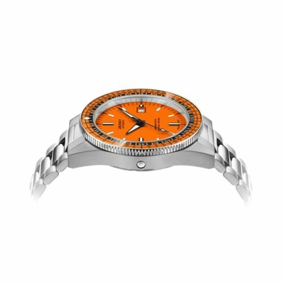 Pre-owned Jenny Je122001001 Men's Caribbean H.r.v. Orange Swiss Automatic Watch