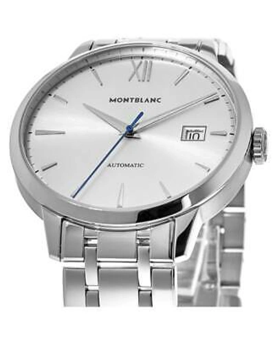 Pre-owned Montblanc Heritage Spirit Automatic Silver Dial Steel Men's Watch 111623