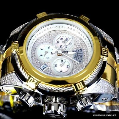 Pre-owned Invicta Reserve Bolt Zeus Diamond 50mm Polished Two Tone Steel Swiss Watch