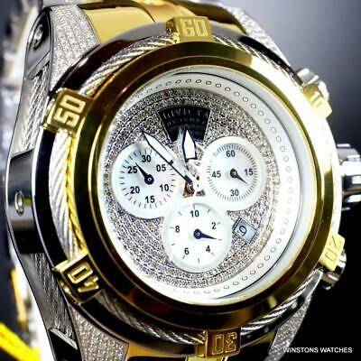 Pre-owned Invicta Reserve Bolt Zeus Diamond 50mm Polished Two Tone Steel Swiss Watch