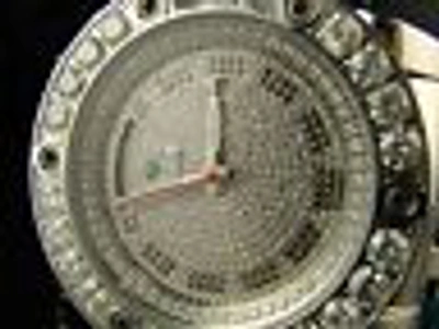 Pre-owned Aqua Master Jojo Joe Rodeo Magnum Diamond Watch 10.9 Ct In Gray