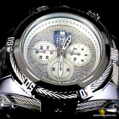 Pre-owned Invicta Reserve Bolt Zeus Diamond Swiss Automatic Sw500 Mvt Steel Watch 52mm