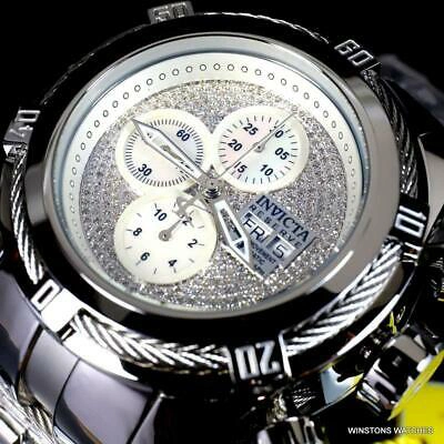 Pre-owned Invicta Reserve Bolt Zeus Diamond Swiss Automatic Sw500 Mvt Steel Watch 52mm