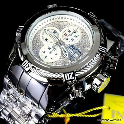 Pre-owned Invicta Reserve Bolt Zeus Diamond Swiss Automatic Sw500 Mvt Steel Watch 52mm