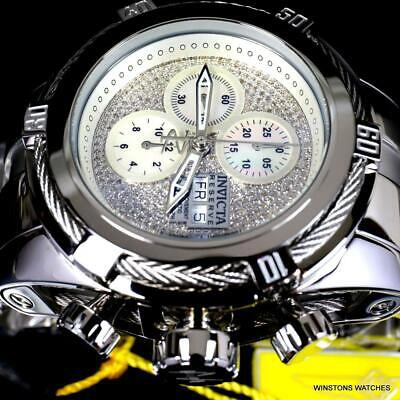 Pre-owned Invicta Reserve Bolt Zeus Diamond Swiss Automatic Sw500 Mvt Steel Watch 52mm