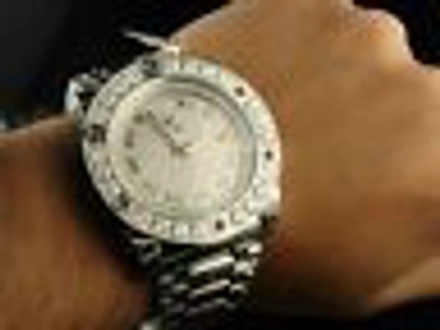 Pre-owned Aqua Master Jojo Joe Rodeo Magnum Diamond Watch 10.9 Ct In Gray