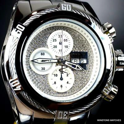 Pre-owned Invicta Reserve Bolt Zeus Diamond Swiss Automatic Sw500 Mvt Steel Watch 52mm