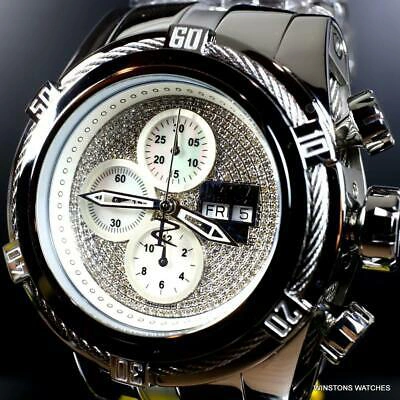 Pre-owned Invicta Reserve Bolt Zeus Diamond Swiss Automatic Sw500 Mvt Steel Watch 52mm