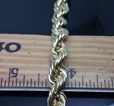 Pre-owned Globalwatches10 9mm 22" 10k Yellow Gold Thick Rope Chain Necklace Real 10kt Gold For Mens