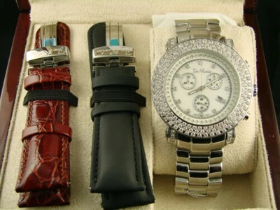 Pre-owned Joe Rodeo Jojino Junior Jju20 Big Bezel Real Diamond Watch 8.0 Ct In Peru