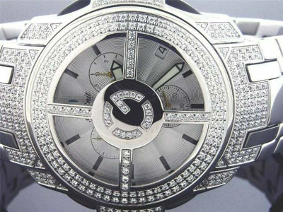 Pre-owned G-unit 50 Cent  Watch Gs26b - 44mm 3.00ct Diamond White Face