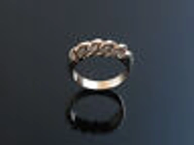 Pre-owned Handmade Latvian Ethnic 18k Yellow + 18k White Gold Namejs Ring From Latvia