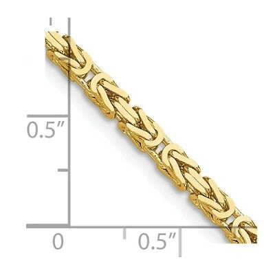 Pre-owned Skyjewelers Real 14kt Yellow Gold 26 Inch 2.5mm Byzantine With Lobster Clasp Chain; 26 Inch