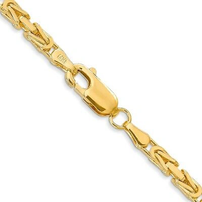 Pre-owned Skyjewelers Real 14kt Yellow Gold 26 Inch 2.5mm Byzantine With Lobster Clasp Chain; 26 Inch