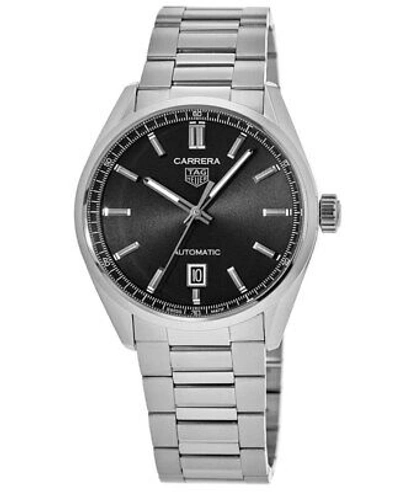 Pre-owned Tag Heuer Carrera Automatic Black Dial Steel Men's Watch Wbn2110.ba0639