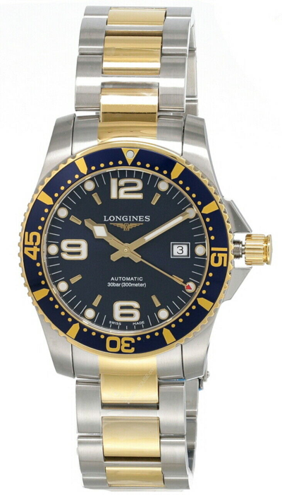Pre-owned Longines Hydroconquest 41mm Auto Blue Dial Ss Men's Watch L3.742.3.96.7 -