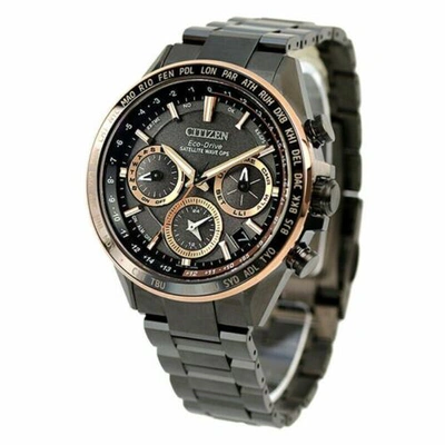 Pre-owned Citizen Attesa Cc4016-67e Act Black Gps Direct Flight Titanium Men's Watch