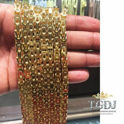 Pre-owned Tgdj 157 Gram 14k Yellow Solid Gold Men's Women's Byzantine Chain Necklace 28" 6 Mm