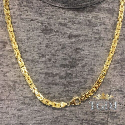 Pre-owned Tgdj 157 Gram 14k Yellow Solid Gold Men's Women's Byzantine Chain Necklace 28" 6 Mm