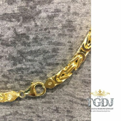 Pre-owned Tgdj 157 Gram 14k Yellow Solid Gold Men's Women's Byzantine Chain Necklace 28" 6 Mm