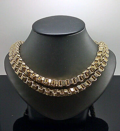 Pre-owned G&d 10k Yellow Gold Men Necklace Byzantine Chain 34 Inch 10mm